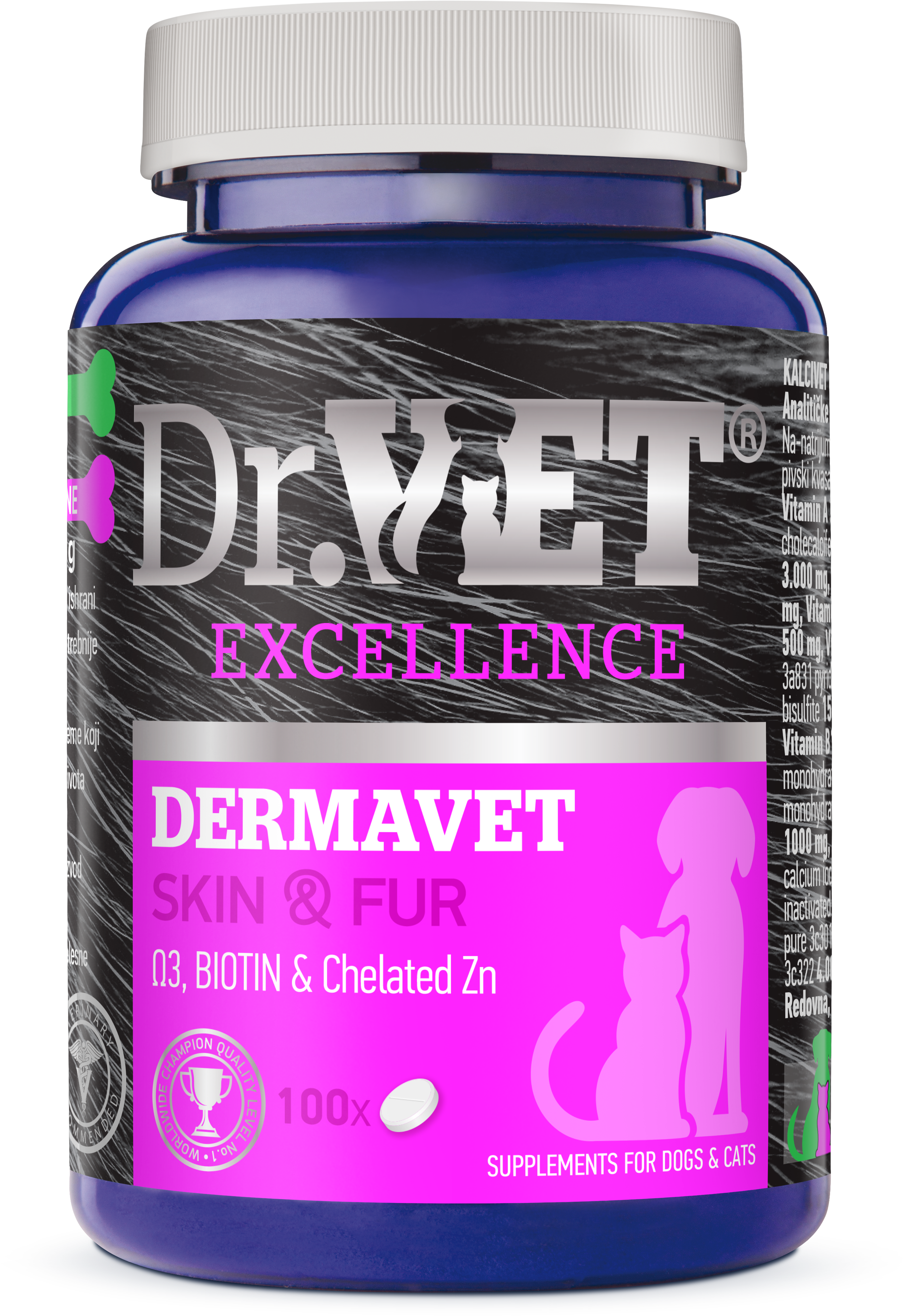 Kosttillskott DermaVet 100 tabletter
