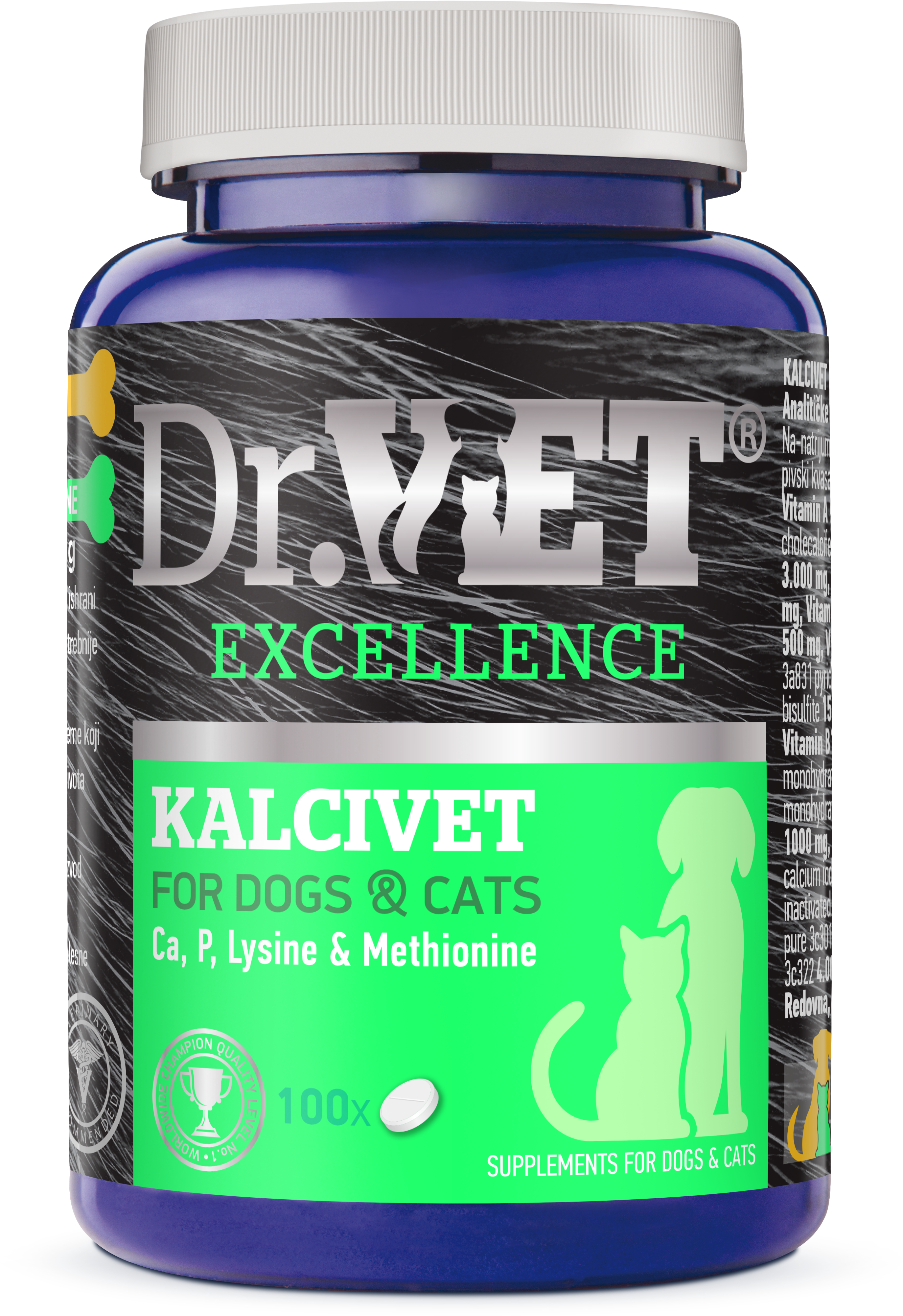 Kosttillskott KalciVet 100 tabletter