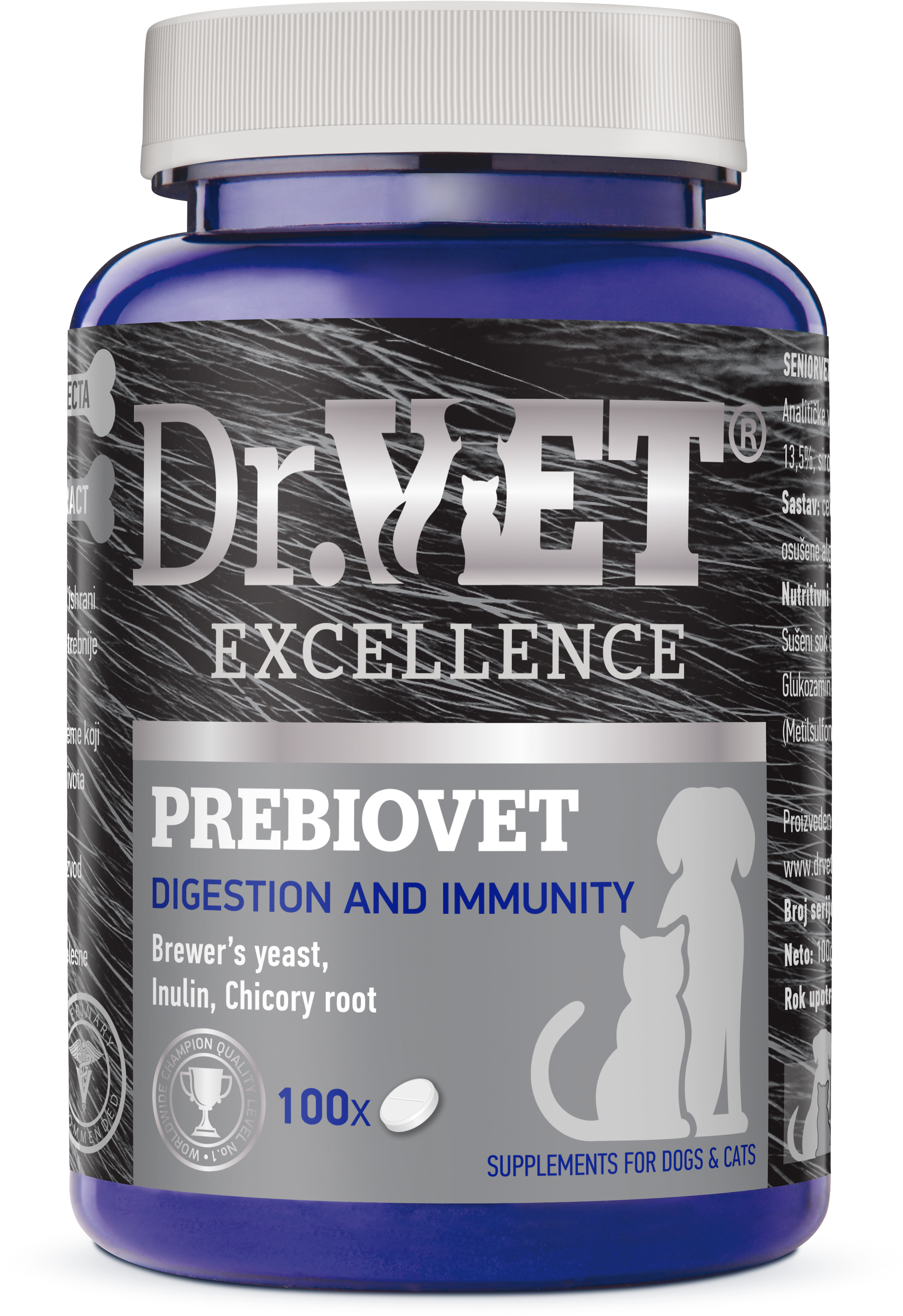 Kosttillskott PrebioVet 100 tabletter