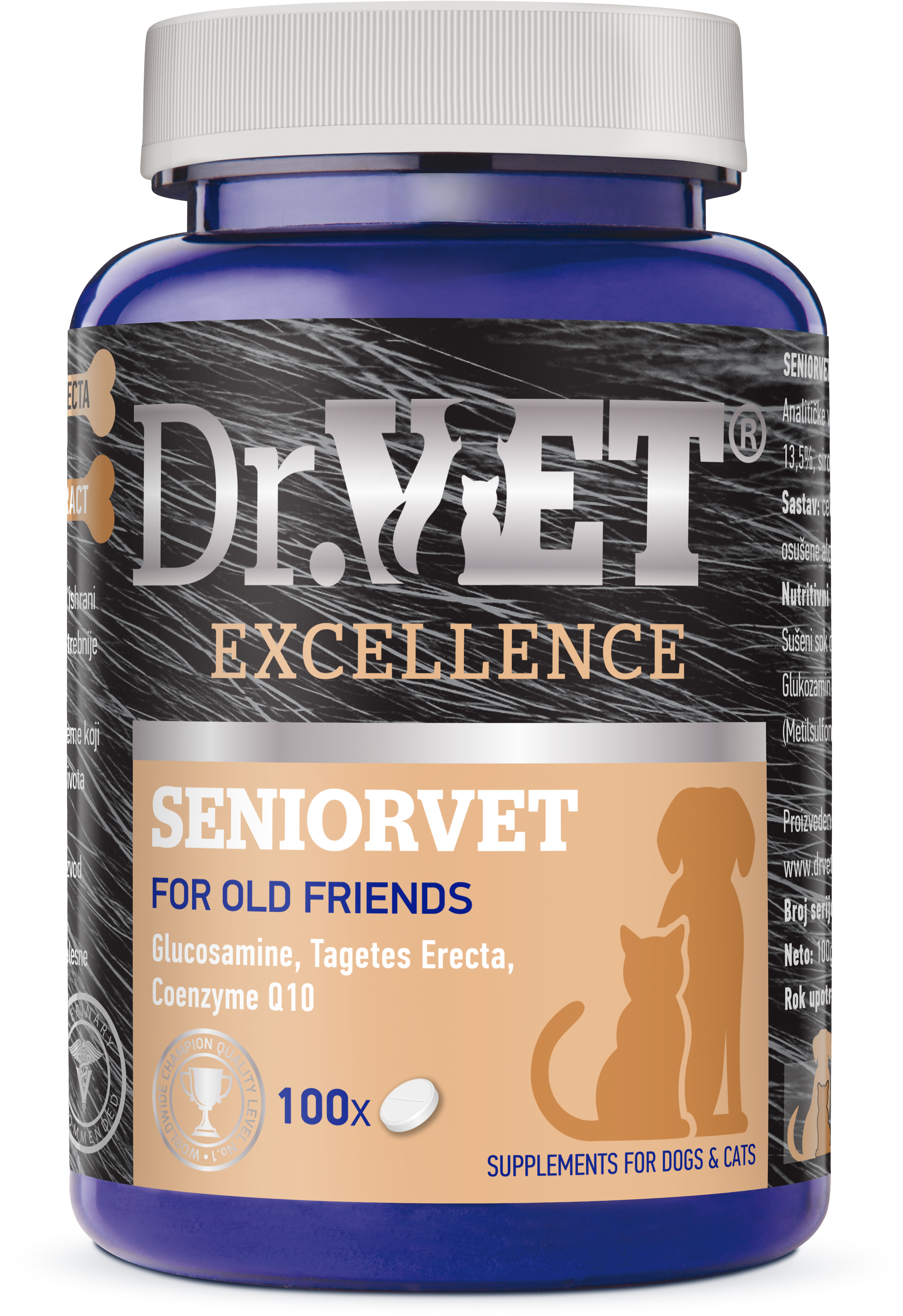 Kosttillskott SeniorVet 100 tabletter